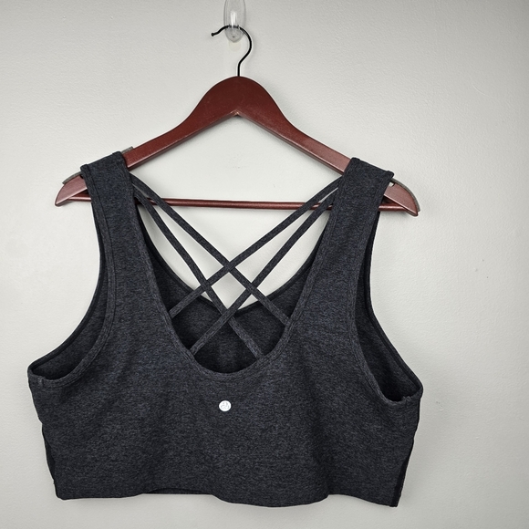 ZELLA Studio Lite Longline Sports Bra Gray Womens Plus Size XXL Gym Workout Yoga - Picture 1 of 12